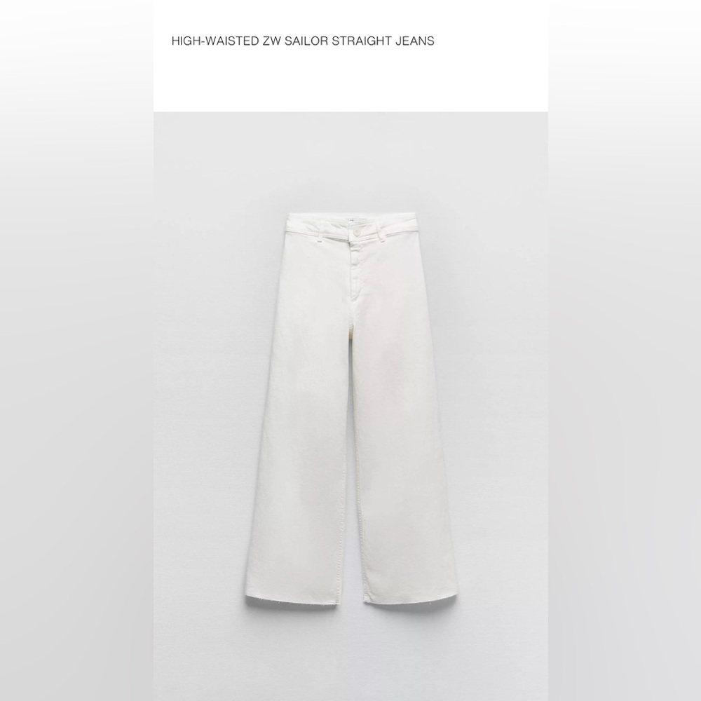 Zara White Wide-Leg Women’s Jeans